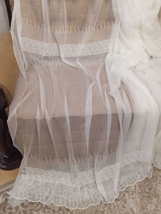 Льон-бамбук відрізи на тюль  5м ;6,3