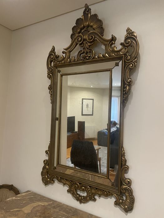 Espelho decorativo clássico estilo Luís XV