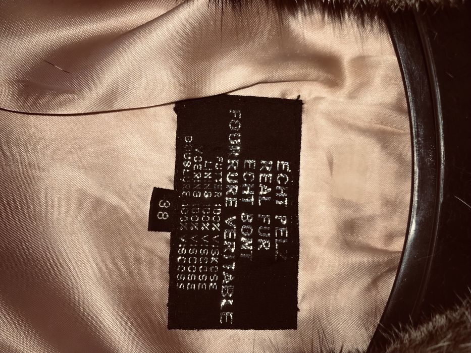 Casaco de Pele de Coelho cinzento