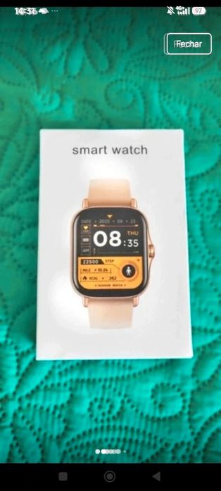 Smart watch H13 NOVO cinzento, com caixa original e manual de instruções.