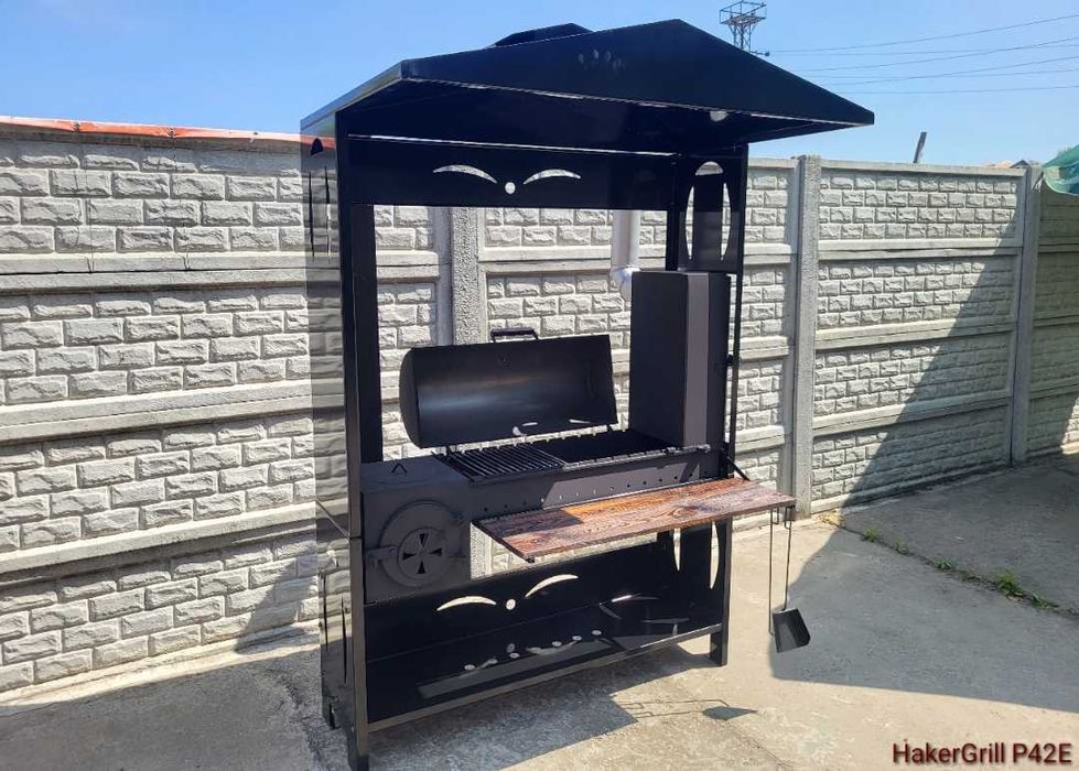 • 4мм! Подвійне Усилення! Мангал 4в1 з Дахом! Смокер та Піч під Казан