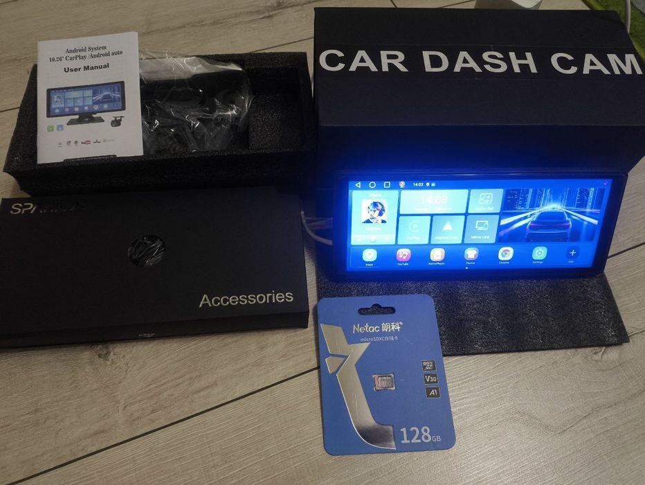 Видеорегистратор JBE EC5, WiFi, монитор Android 13, GPS, Android Auto