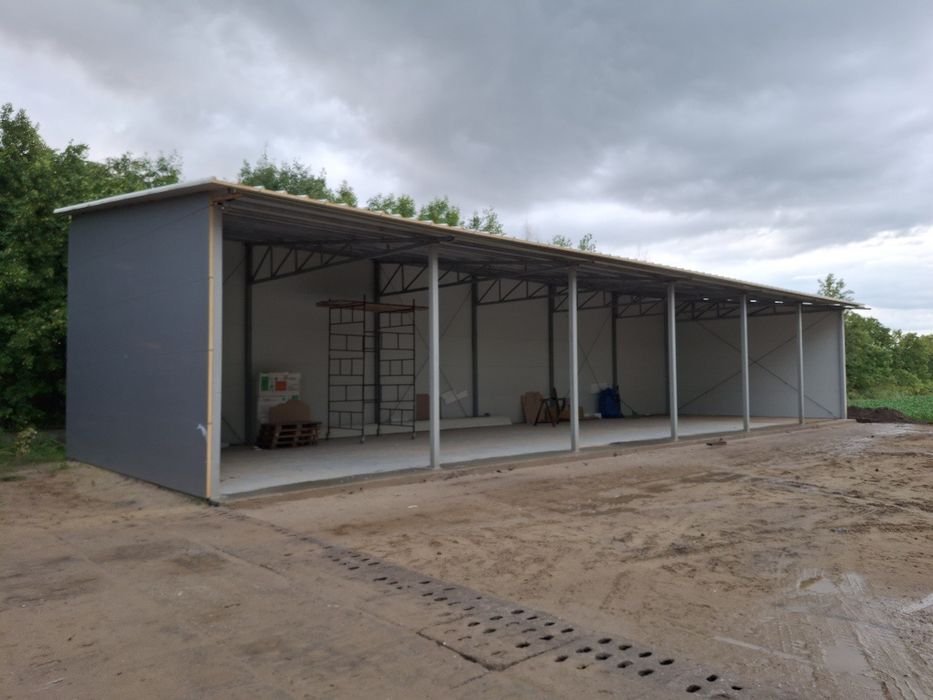 wiata hala bindra konstrukcja dźwigar podciąg 7.5x20