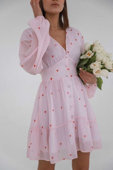Сукня шифонова рожевого кольору розмір M