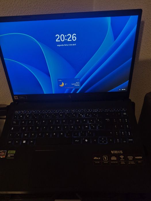 Portatil Gaming Acer nitro v15