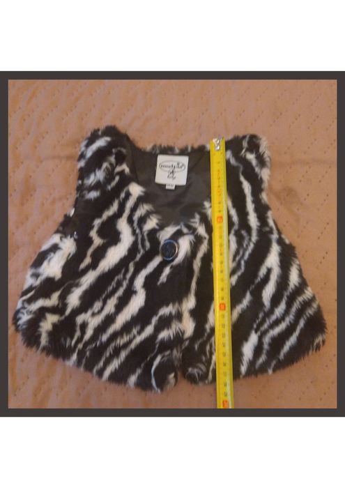 Kamizelka futerko zebra
