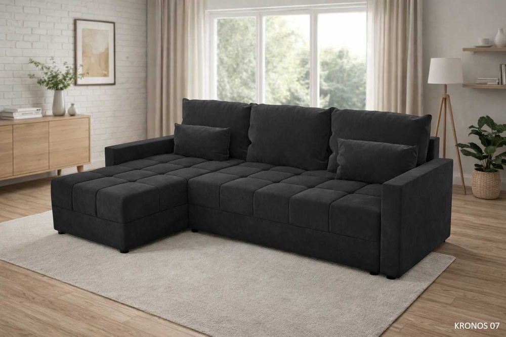 NOWY Narożnik Rogówka DOMINO L z funkcją spania PRODUKT OD PRODUCENTA