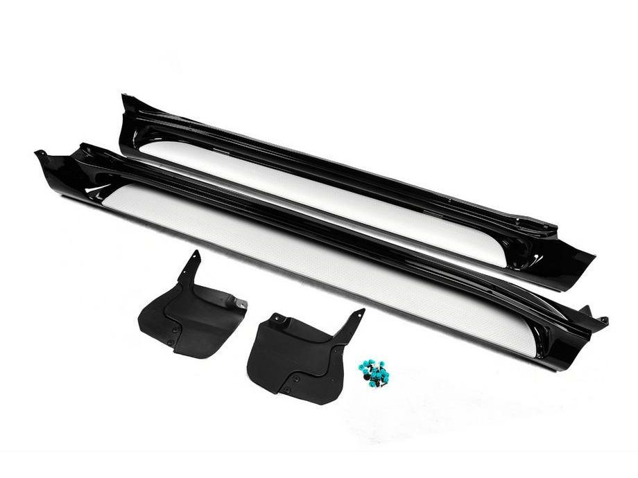 Lexus GX460 Бокові пороги (2 шт) Чорний колір (чорна підніжка)