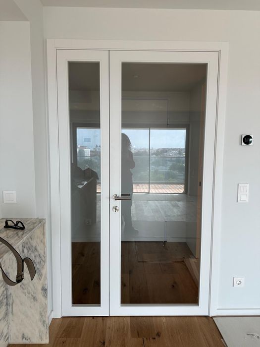 Portas Casa Interior Madeira e Vidro