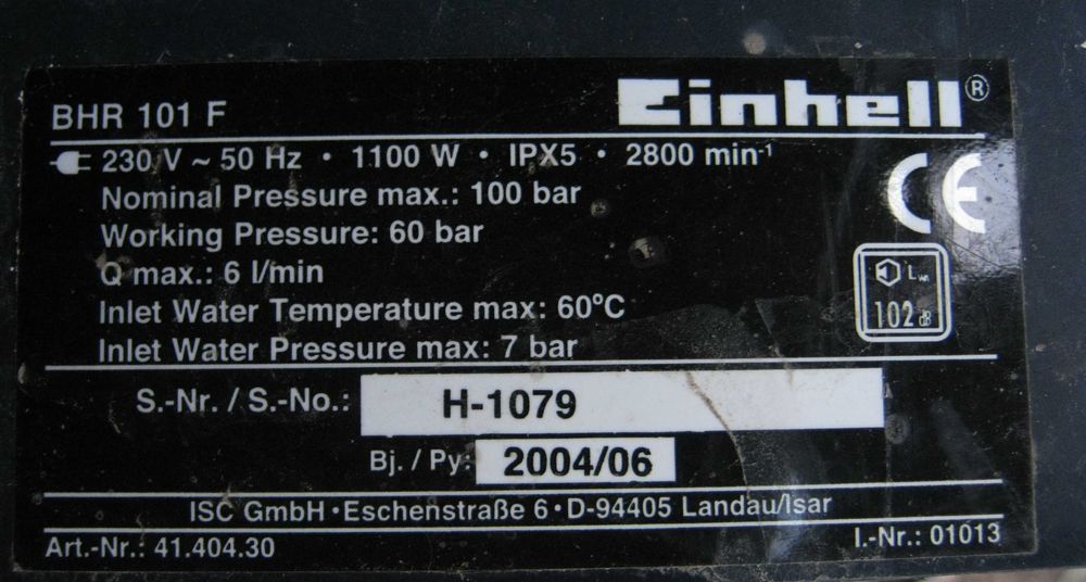 минимойка   Einhell BHR 101F  в разбор на запчасти
