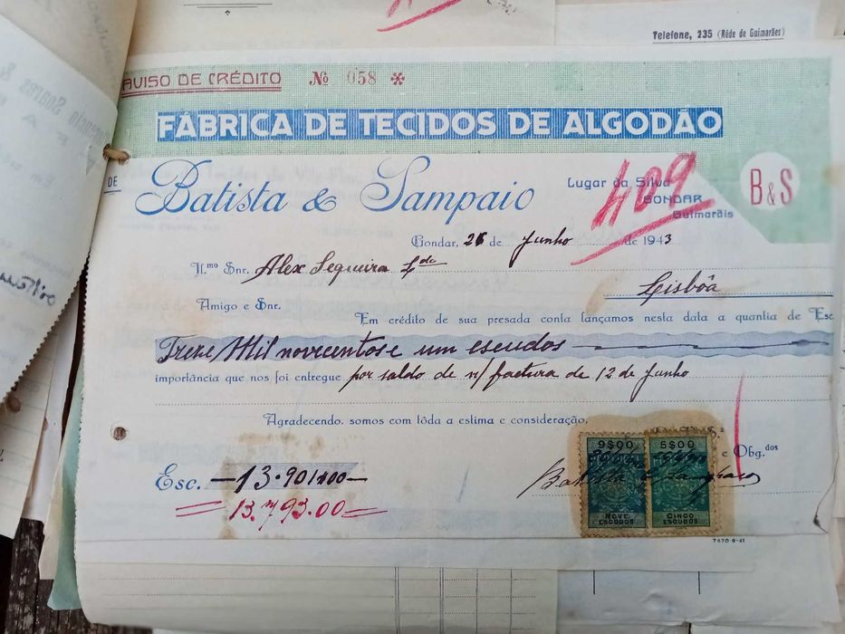 Lote de documento antigos anos 40 e 50