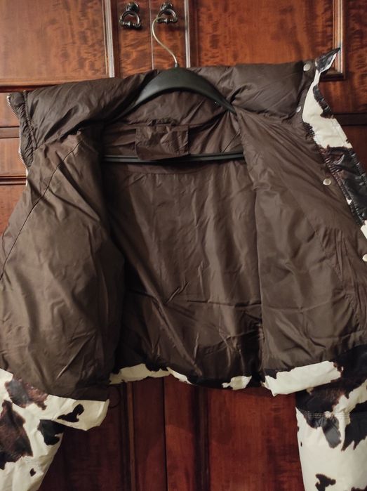 Куртка з коров’ячим 3D-принтом Осінь–початок зими | Регульований обʼєм