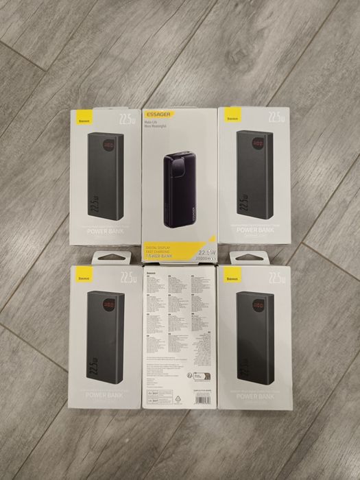 Power Bank Essager 20000 mAh 22.5w  / Baseus Adaman Metal павербанк