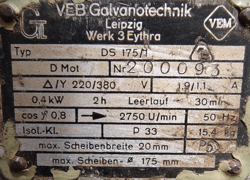 Szlifierka stołowa DDR