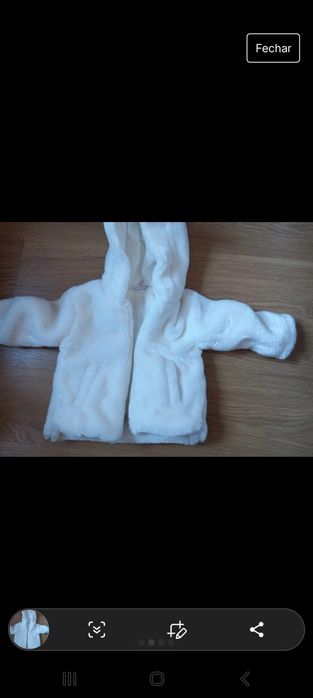 Casaco de pelo branquinho