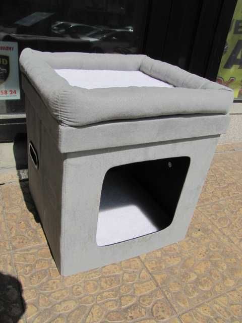 Amazon Basics Składany domek legowisko dla kotów 38 x 38 x 43 cm szary