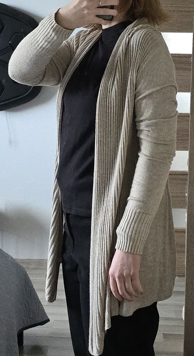 Sweter kardigan H&m rozm M beżowy