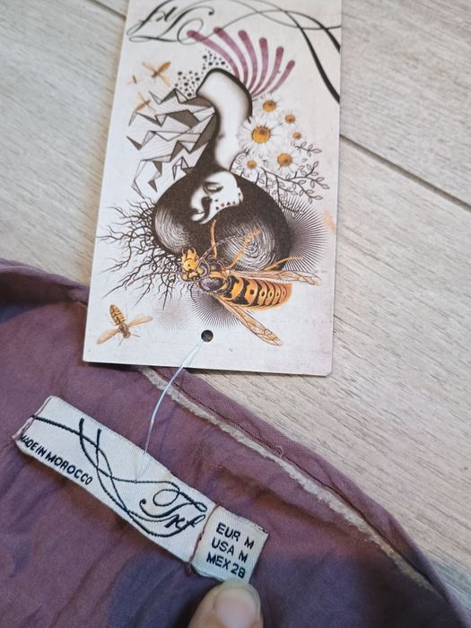 Zara trafaluc sukienka letnia jedwab S/M fioletowa