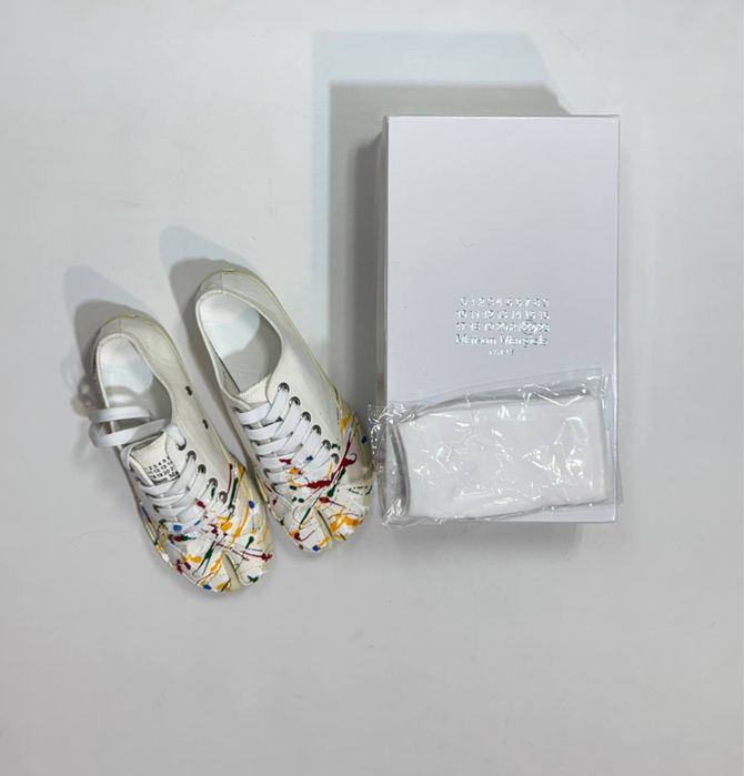 кеды Maison Margiela Tabi White Paint Sneaker 42 43