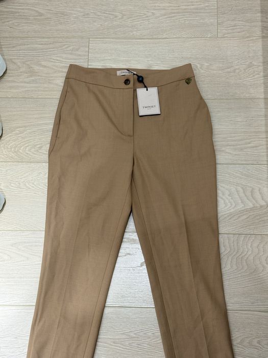 Брюки штаны шерстяные женские twinset camel 42-44