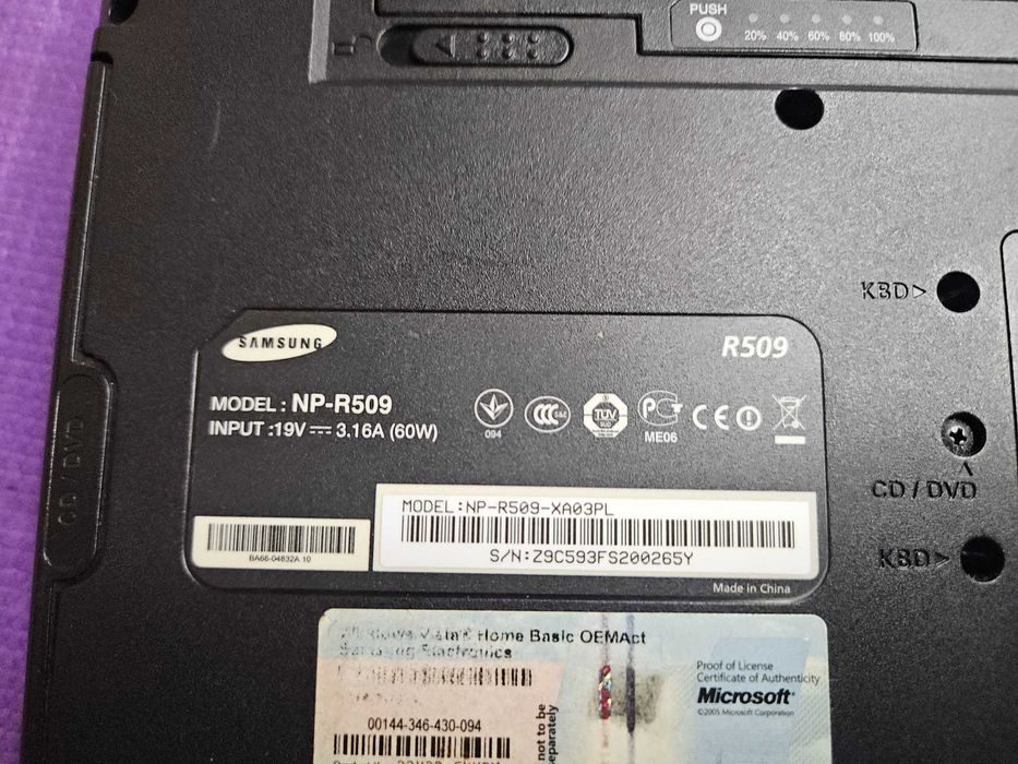 Laptop Samusng r509