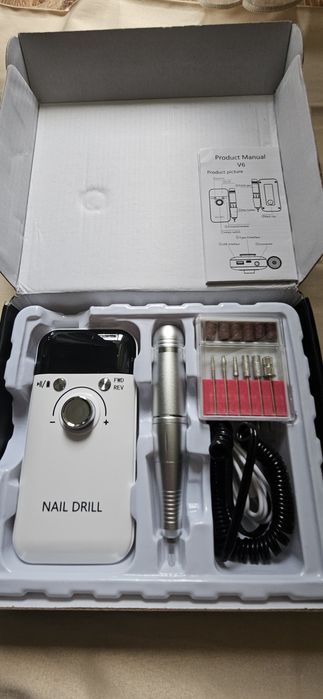 Портативний акумуляторний фрезер для манікюру Nail Drill V6 (45 000 об/хв)