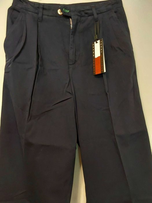 Calças Tommy Hilfiger Femeninas Azuis Escuro Novas