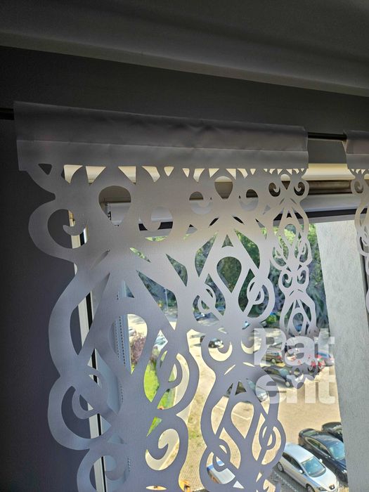 Firana panele ekranowe 60x100 cm żakardowe 2 sztuki na okno białe