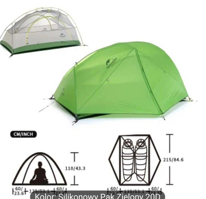 Namiot Naturehike Star River wersja 20d  Kolor Zielony