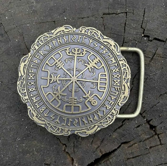 Ремінь тиснення з пряжкою Вегвізир латунь bb58 Ремень с пряжкой