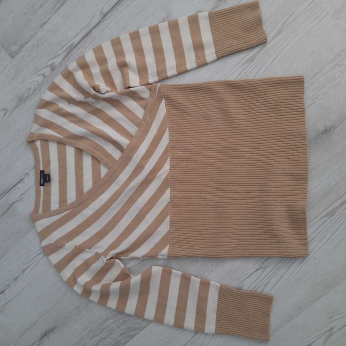 H&M mama sweter beżowy w paski L 42