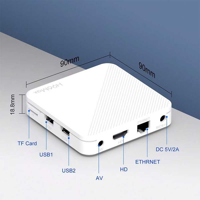 Смарт ТВ приставка H96 Max H313 2/16 Гб Android TV 14 Smart Box