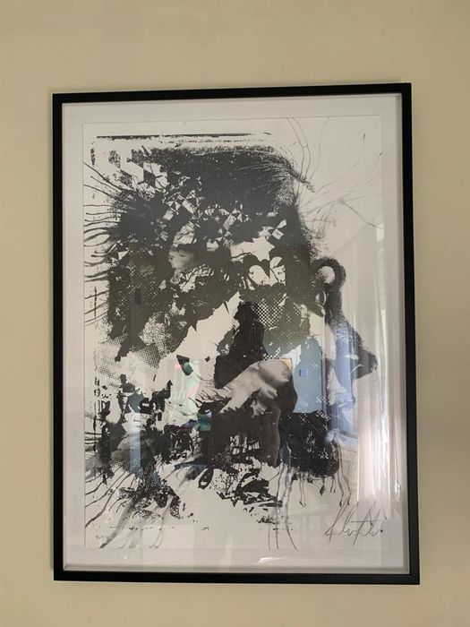 Vhils - Graphite - Serigrafia com Moldura