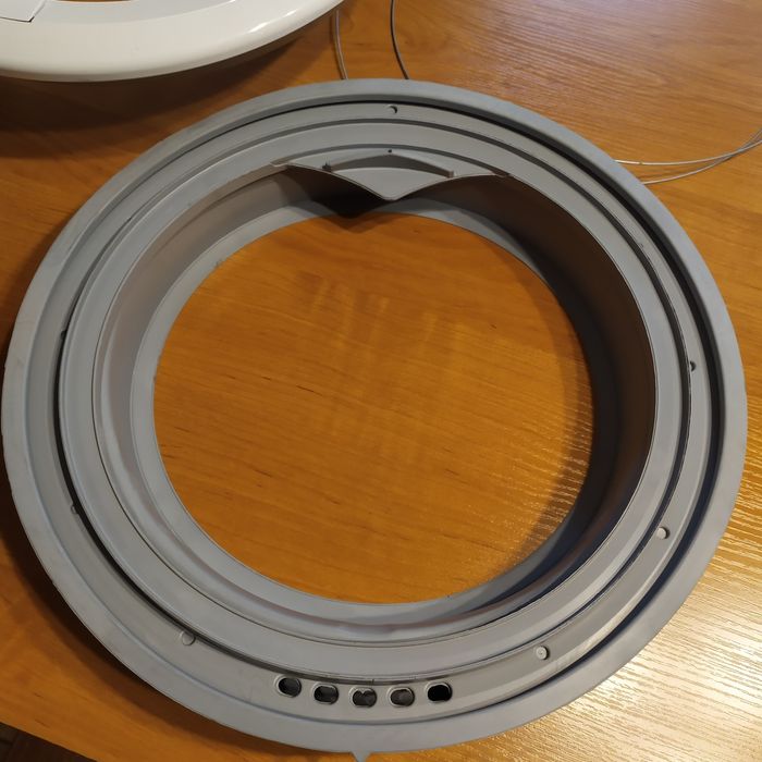 Uszczelka fartuch pralki Whirlpool + drzwiczki + 2 sprężyny