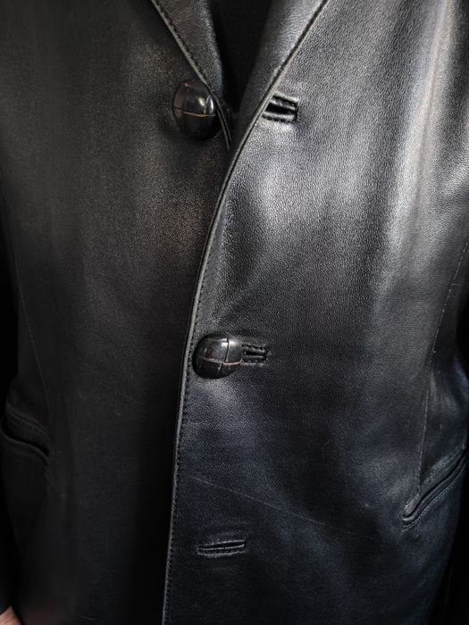 casaco 100% pele genuína como novo homem L