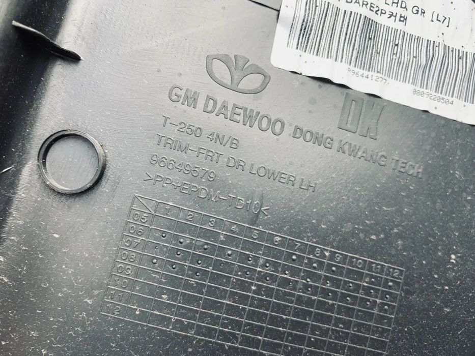 Карта дверей передня ліва Chevrolet Aveo T250