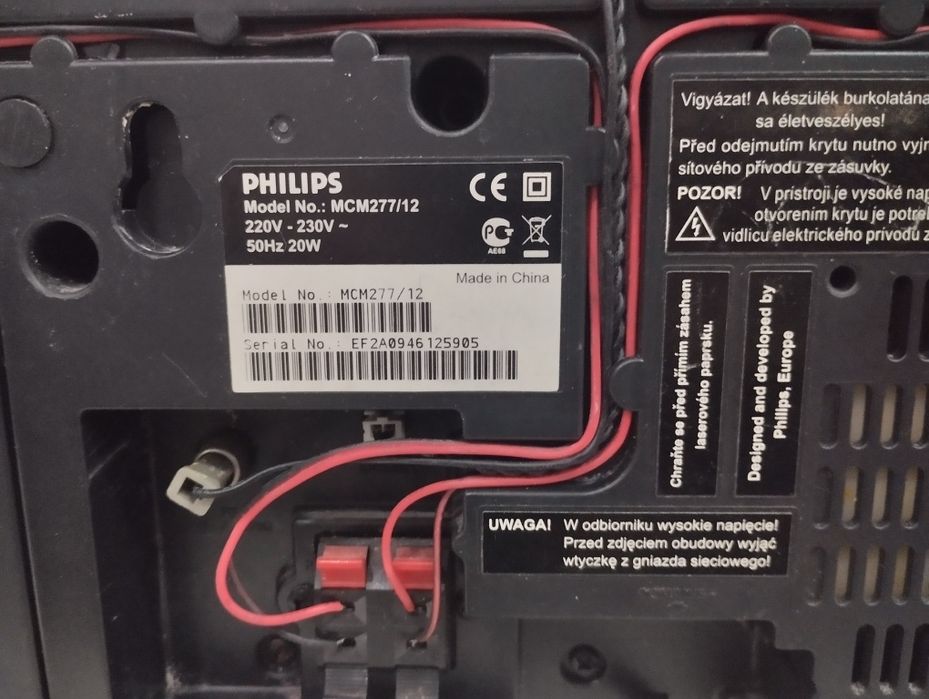 Wieża stereo Philips Bluetooth MP3 radio CD.Cienkia,