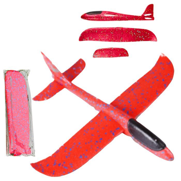 Samolot Styropianowy Duży Szybowiec Rzutka Ze Styropianu Czerwony