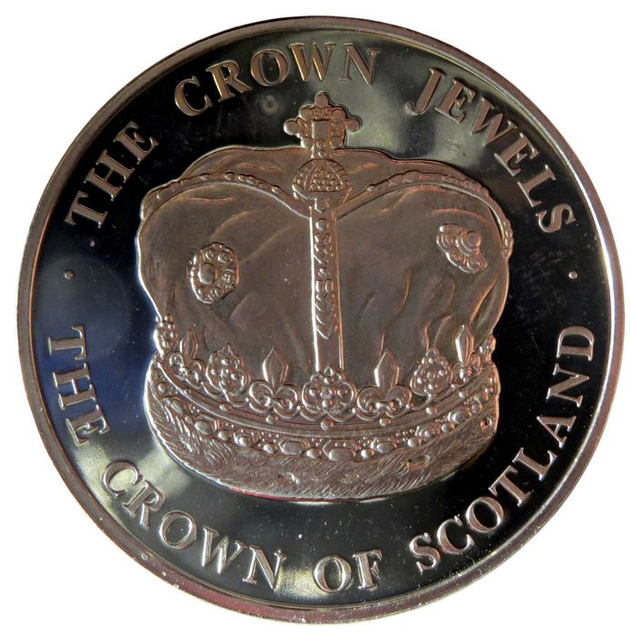 Turks & Caicos 1 Crow 2004 "CROW JEWELS of UK / Scoltland / Proof.