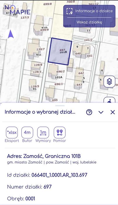 Działka budowlana Graniczna Zamość - Widok 3