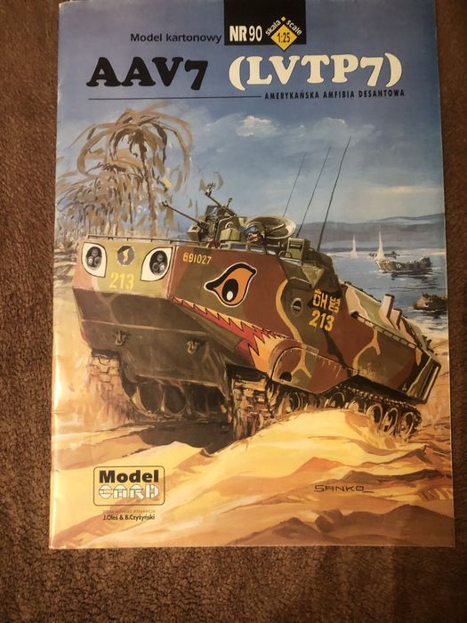 Model kartonowy AAV7 amerykanska amfibia desantowa
