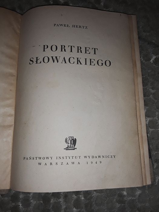 Portret Słowackiego Paweł Hertz 1949