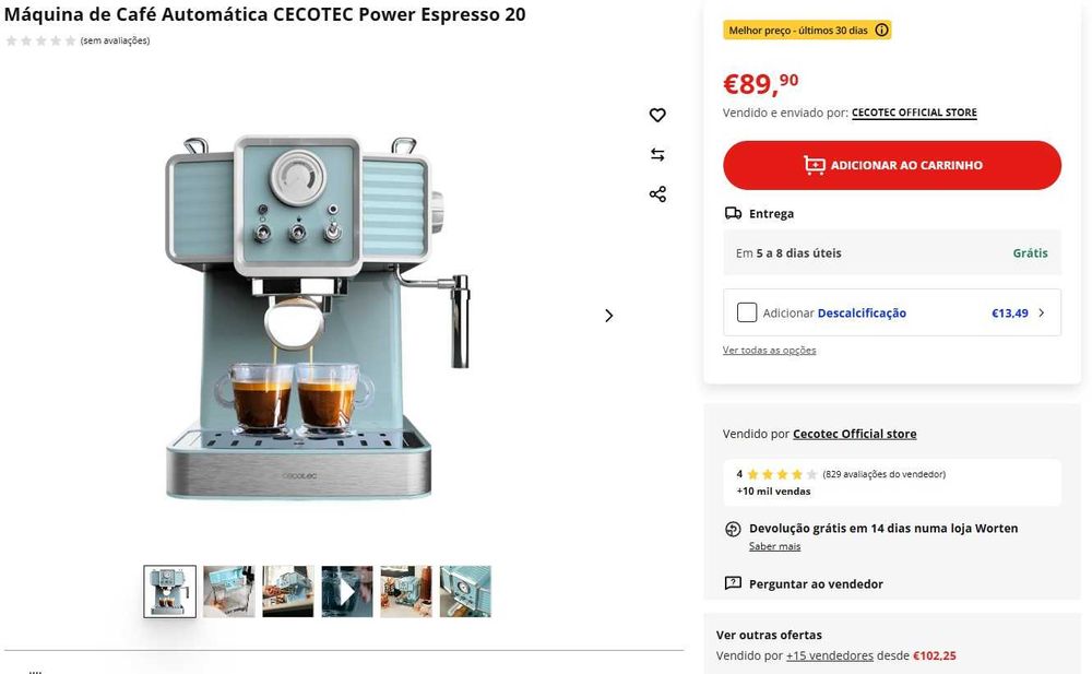 Cecotec Cafetera Express Power Espresso 20