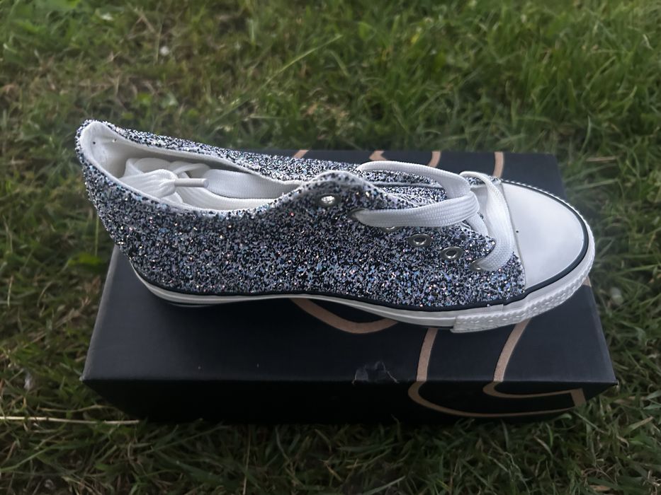 Nowe trampki 37 brokat