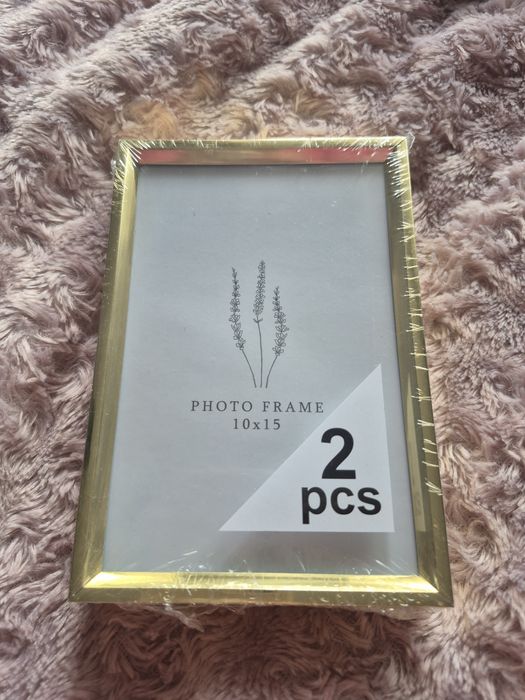 2 złote ramki 10x15cm ślub i wesele