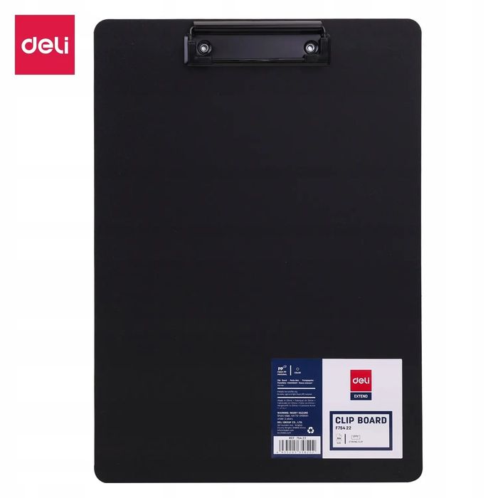 Deska Z klipem deli F75422 A4 czarna. Nowy Produkt