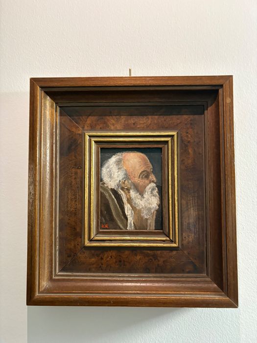 Studium portretowe starca-olej na desce, syngowany, ok 1895r.