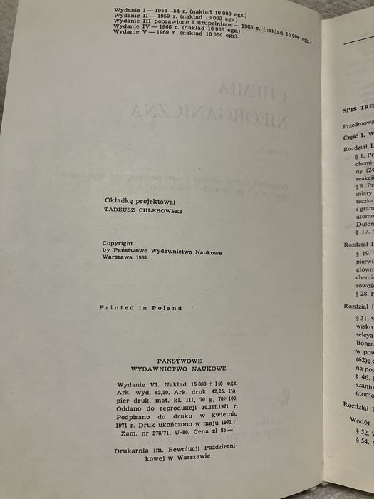 Chemia nieorganiczna Włodzimierz Trzebiatowski