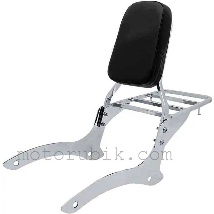 Спинка пасажира для Yamaha, Honda, Suzuki, Kawasaki (Нержавійка/Хром)