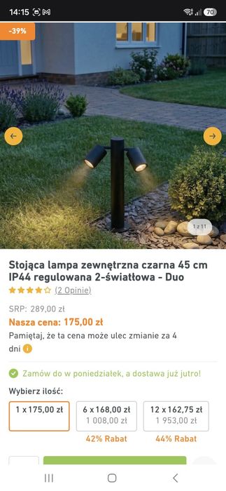 Lampy ogrodowe stojące 3 szt. , nowoczesne, czarne,45 cm wysokie